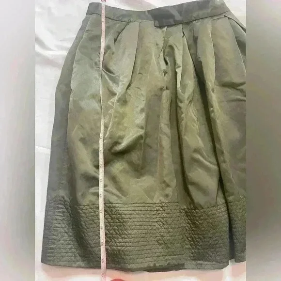 Banana Republic Size 4 Women’s Pleated Pocket Dress Olive Green - Picture 2 of 9